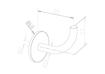 Handrail Brackets - Model 0510 CAD Drawing